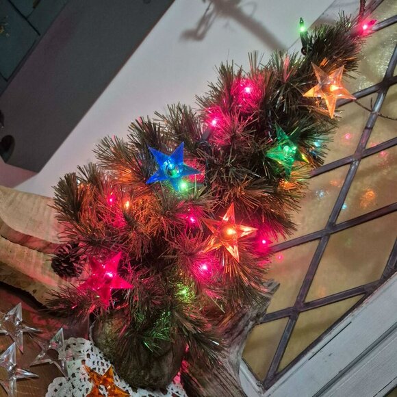 12 Vintage Christmas Plastic Star Light Reflectors - Picture 3 of 7